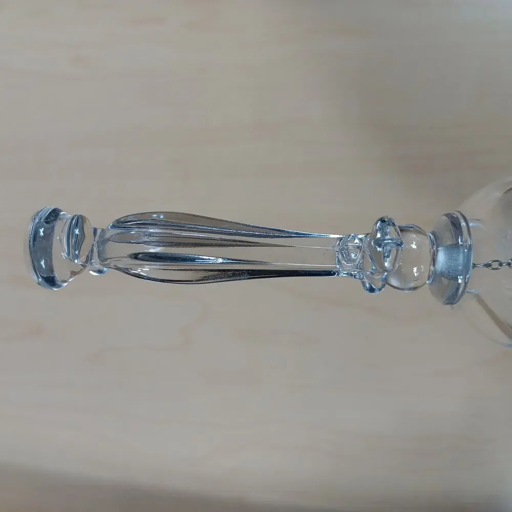 Vintage Navarre Crystal Bell by Fostoria Floral Embossed Clear 6